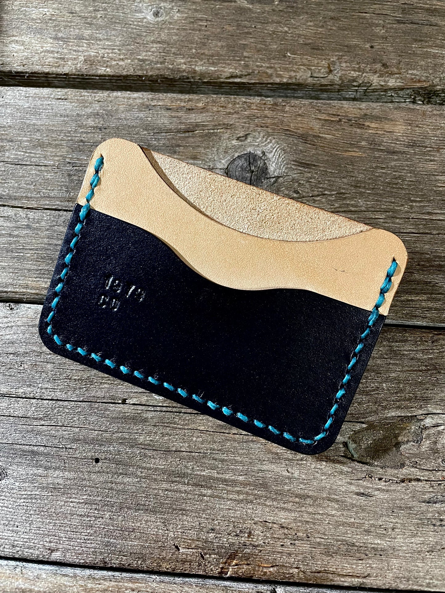 Black Cream Slim Wallet