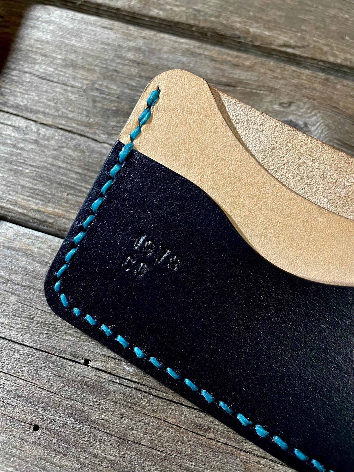 Black Cream Slim Wallet