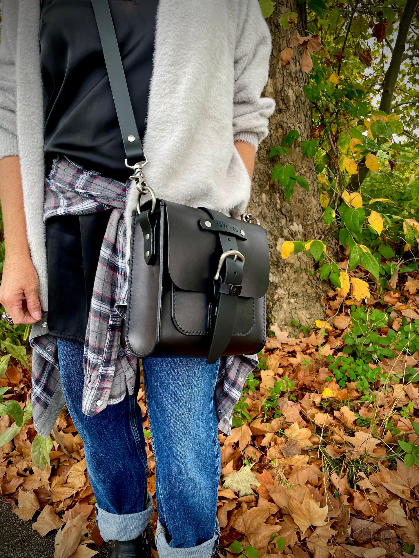 Black No. 1 Field Bag in English Bridle