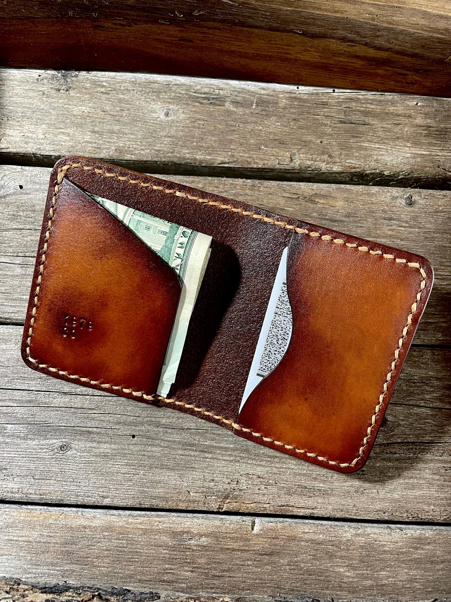 The Waylon Wallet in vintage brown