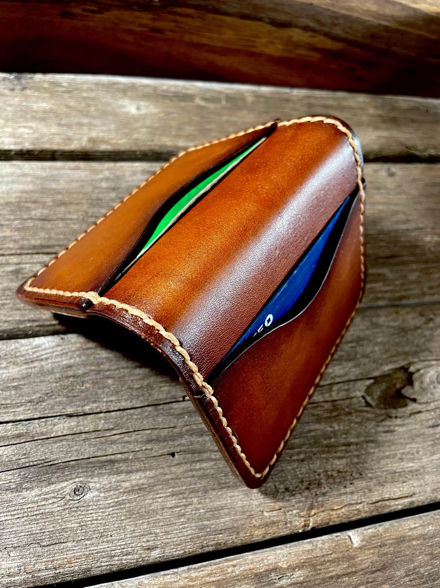 The Waylon Wallet in vintage brown
