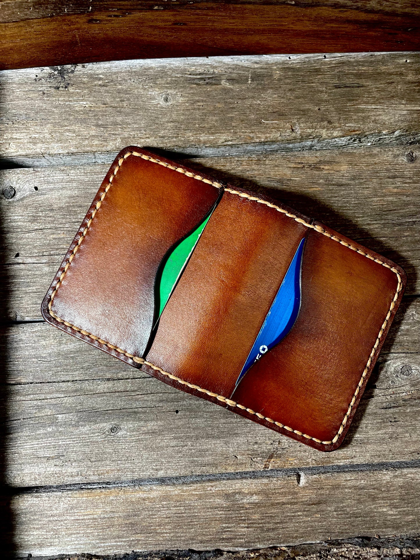 The Waylon Wallet in vintage brown