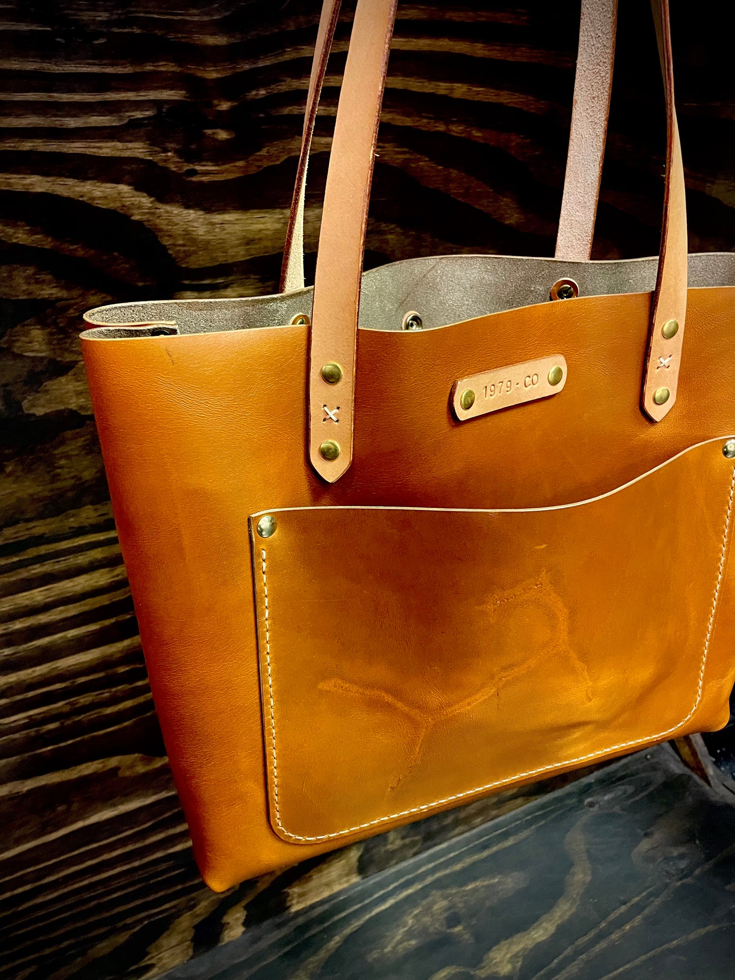 Work tote bag in Rust