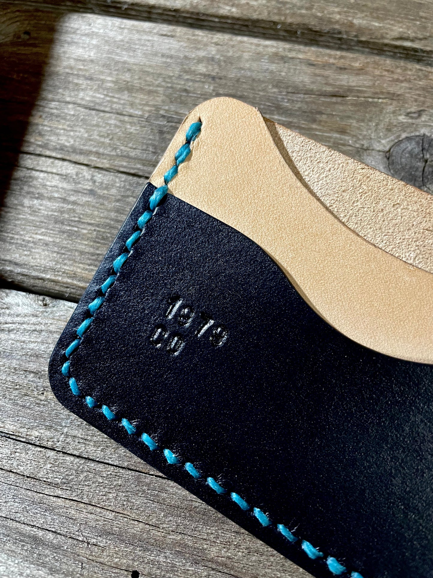 Black Cream Slim Wallet