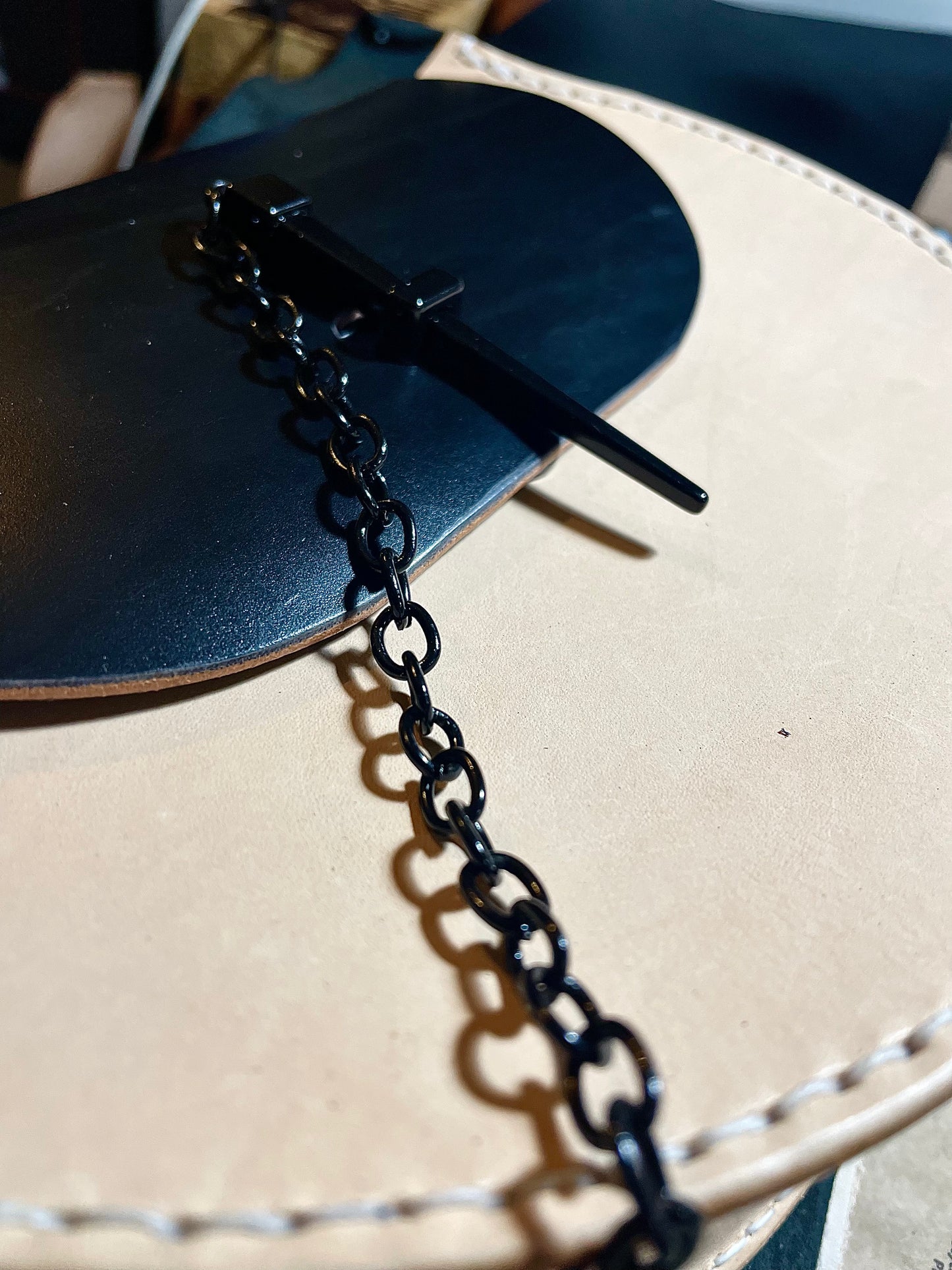Black and Natural Tear Drop bag