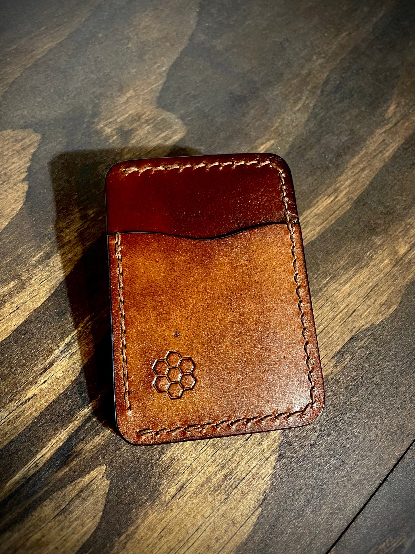 The Osbourne minimalist wallet in Walnut