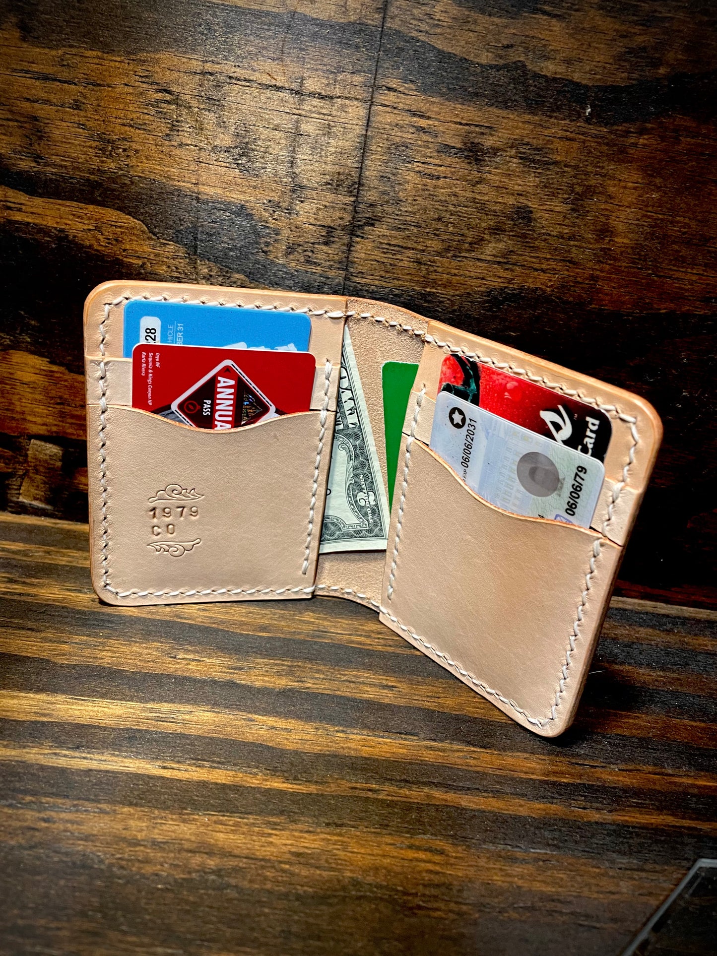The Twain wallet in Sedgwick English Bridle